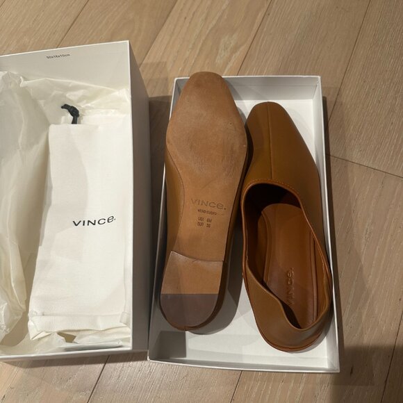 Vince Branine Square Toe Slip On Leather Loafers - Picture 5 of 7